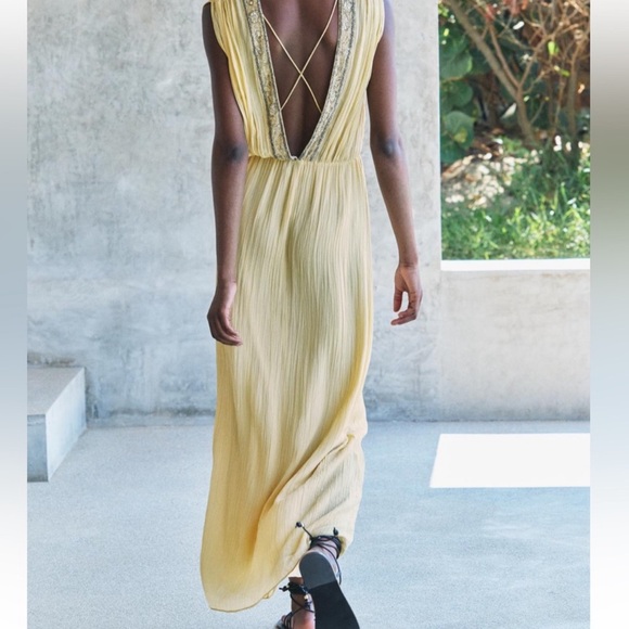 Zara NWT SS24 Embroidered Beaded Dress - Picture 9 of 9